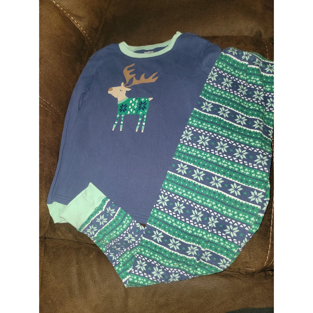Gymboree holiday Christmas reindeer pajamas fair isle‎ sleep size 12
